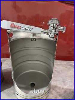 Custom Keg Urinal From Beer Keg with Top Manual Flush & Beer Tap Handle