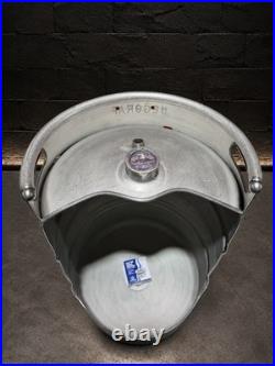 Custom Keg Urinal From Beer Keg with Top Manual Flush & Beer Tap Handle