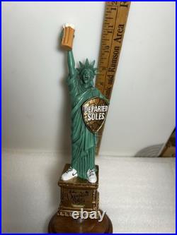 DEPARTED SOLES BREWING STATUE OF LIBERTY draft beer tap handle. NEW JERSEY