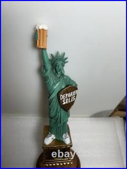 DEPARTED SOLES BREWING STATUE OF LIBERTY draft beer tap handle. NEW JERSEY