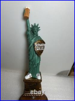 DEPARTED SOLES BREWING STATUE OF LIBERTY draft beer tap handle. NEW JERSEY