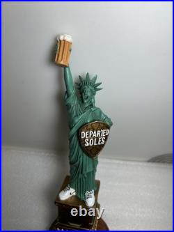DEPARTED SOLES BREWING STATUE OF LIBERTY draft beer tap handle. NEW JERSEY