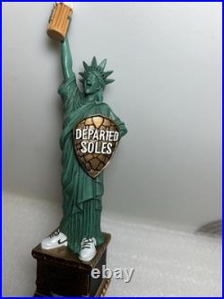 DEPARTED SOLES BREWING STATUE OF LIBERTY draft beer tap handle. NEW JERSEY