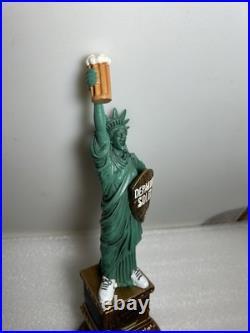 DEPARTED SOLES BREWING STATUE OF LIBERTY draft beer tap handle. NEW JERSEY