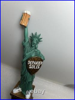 DEPARTED SOLES BREWING STATUE OF LIBERTY draft beer tap handle. NEW JERSEY