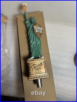 DEPARTED SOLES BREWING STATUE OF LIBERTY draft beer tap handle. NEW JERSEY