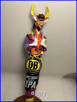 DEVILS BACKBONE JUICY MAGIC IPA BUCK TRADITION 1970'S beer tap handle VIRGINIA