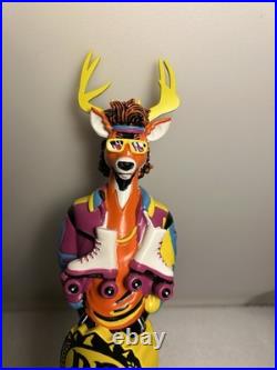 DEVILS BACKBONE JUICY MAGIC IPA BUCK TRADITION 1970'S beer tap handle VIRGINIA