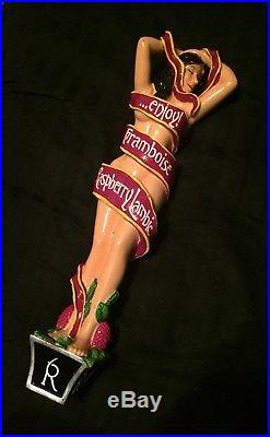 DISCONTINUED Six Rivers Brewery Raspberry Lambic beer tap handle