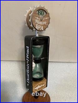 DOGFISH HEAD UBER MINUTE IPA HOURGLASS DESIGN draft beer tap handle. DELAWARE