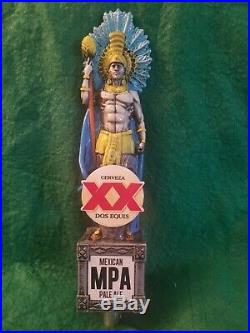 DOS EQUIS MPA AZTEC WARRIOR beer tap handle. MEXICO