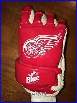 Detroit Red Wings Hockey Glove Labatt Blue Draft Beer Tap Handle 13