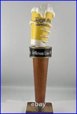 Doc G's Jefferson Line IPA Beer Tap Handle Rare Figural Skeleton Beer Tap Handle