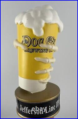 Doc G's Jefferson Line IPA Beer Tap Handle Rare Figural Skeleton Beer Tap Handle
