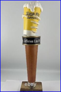 Doc G's Jefferson Line IPA Beer Tap Handle Rare Figural Skeleton Beer Tap Handle