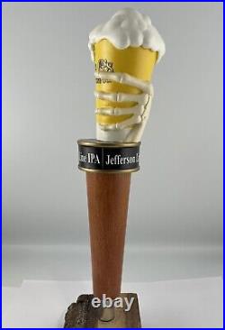 Doc G's Jefferson Line IPA Beer Tap Handle Rare Figural Skeleton Beer Tap Handle