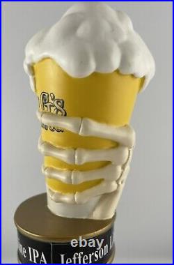 Doc G's Jefferson Line IPA Beer Tap Handle Rare Figural Skeleton Beer Tap Handle