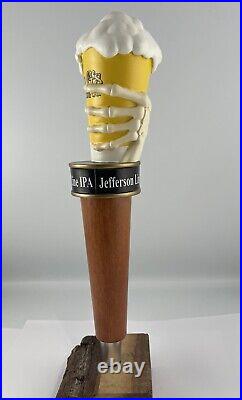 Doc G's Jefferson Line IPA Beer Tap Handle Rare Figural Skeleton Beer Tap Handle