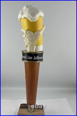 Doc G's Jefferson Line IPA Beer Tap Handle Rare Figural Skeleton Beer Tap Handle