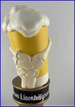 Doc G's Jefferson Line IPA Beer Tap Handle Rare Figural Skeleton Beer Tap Handle