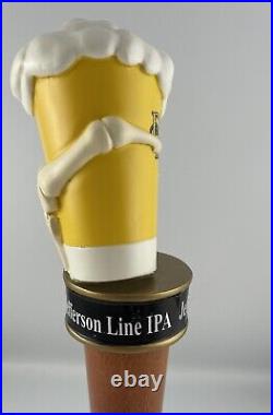 Doc G's Jefferson Line IPA Beer Tap Handle Rare Figural Skeleton Beer Tap Handle