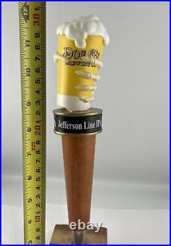 Doc G's Jefferson Line IPA Beer Tap Handle Rare Figural Skeleton Beer Tap Handle