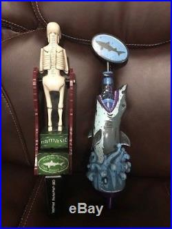 Dogfish Head 2013 Mazza Uber Shark & Namaste Skeleton Tap Handle Draft Keg Beer