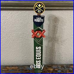 Dos Equis Football Tap Handle With Nuggets Basketball Topper RARE