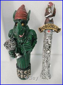 Draft Beer Bar Tap Handle Lot of 2 Thatcher's Hobgoblin Troll Green Goblin NIB