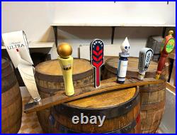 Draft Beer Handles on Bourbon Stave Draft Beer Handles on Bourbon Stave