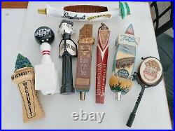 Draft Beer Tap Handle Lot of 8 Diff New & Used Mancave Bar Keg Sign Tavern Brew