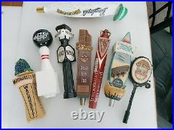 Draft Beer Tap Handle Lot of 8 Diff New & Used Mancave Bar Keg Sign Tavern Brew