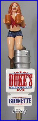Duke's Brewhouse Brunette Beer Tap Handle New Condition Very Rare Figural
