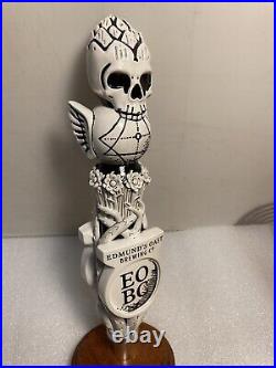 EDMONDS OAST FLYING SKULL draft beer tap handle. SOUTH CAROLINA