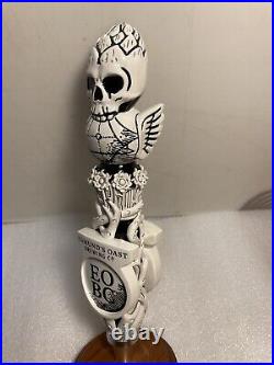 EDMONDS OAST FLYING SKULL draft beer tap handle. SOUTH CAROLINA