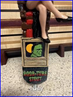 ELVIRA Beer Tap Handle boob tube stout skulls Frankenstein rare