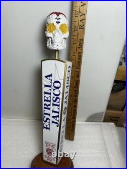 ESTRELLA JALISCO DAY OF THE DEAD SUGAR SKULL draft beer tap handle. MEXICO