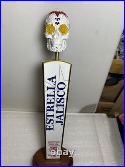 ESTRELLA JALISCO DAY OF THE DEAD SUGAR SKULL draft beer tap handle. MEXICO