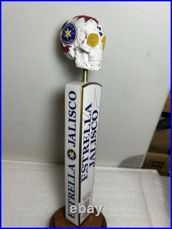 ESTRELLA JALISCO DAY OF THE DEAD SUGAR SKULL draft beer tap handle. MEXICO