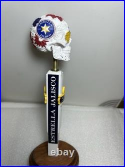 ESTRELLA JALISCO DAY OF THE DEAD SUGAR SKULL draft beer tap handle. MEXICO