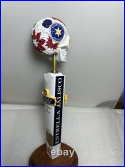 ESTRELLA JALISCO DAY OF THE DEAD SUGAR SKULL draft beer tap handle. MEXICO