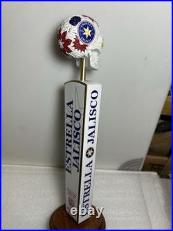 ESTRELLA JALISCO DAY OF THE DEAD SUGAR SKULL draft beer tap handle. MEXICO