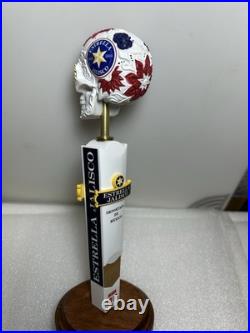ESTRELLA JALISCO DAY OF THE DEAD SUGAR SKULL draft beer tap handle. MEXICO