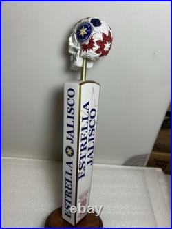 ESTRELLA JALISCO DAY OF THE DEAD SUGAR SKULL draft beer tap handle. MEXICO