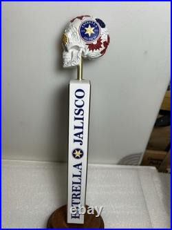 ESTRELLA JALISCO DAY OF THE DEAD SUGAR SKULL draft beer tap handle. MEXICO