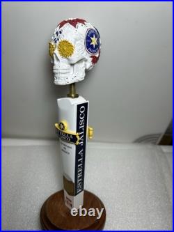 ESTRELLA JALISCO DAY OF THE DEAD SUGAR SKULL draft beer tap handle. MEXICO