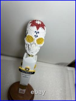 ESTRELLA JALISCO DAY OF THE DEAD SUGAR SKULL draft beer tap handle. MEXICO