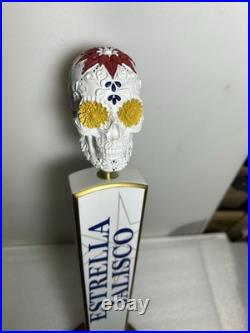 ESTRELLA JALISCO DAY OF THE DEAD SUGAR SKULL draft beer tap handle. MEXICO