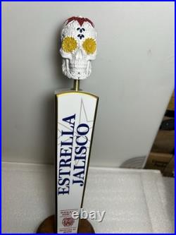 ESTRELLA JALISCO DAY OF THE DEAD SUGAR SKULL draft beer tap handle. MEXICO