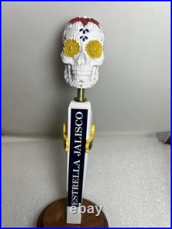 ESTRELLA JALISCO DAY OF THE DEAD SUGAR SKULL draft beer tap handle. MEXICO